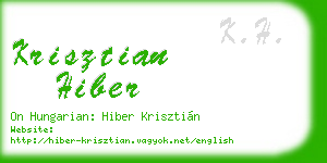 krisztian hiber business card